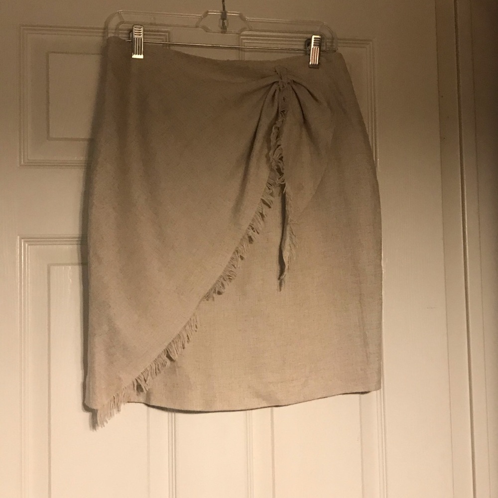 Express Beige Linen Skirt